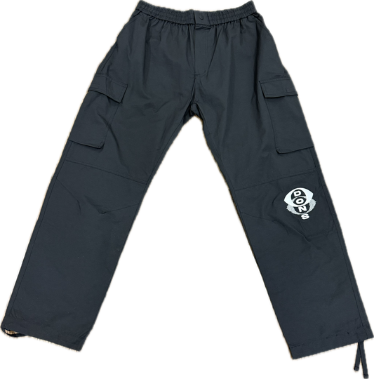 Nylon Black Cargo Pants